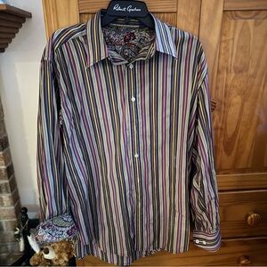 Robert Graham Multicolor Striped Men's Shirt